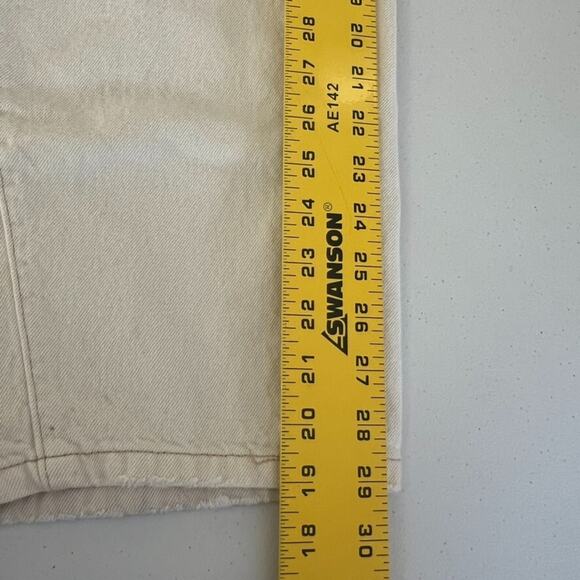 BDG Jeans Womens Size 24 Wide Leg Ivory High Rise Extreme Baggy 5 Pocket Style - Picture 7 of 9